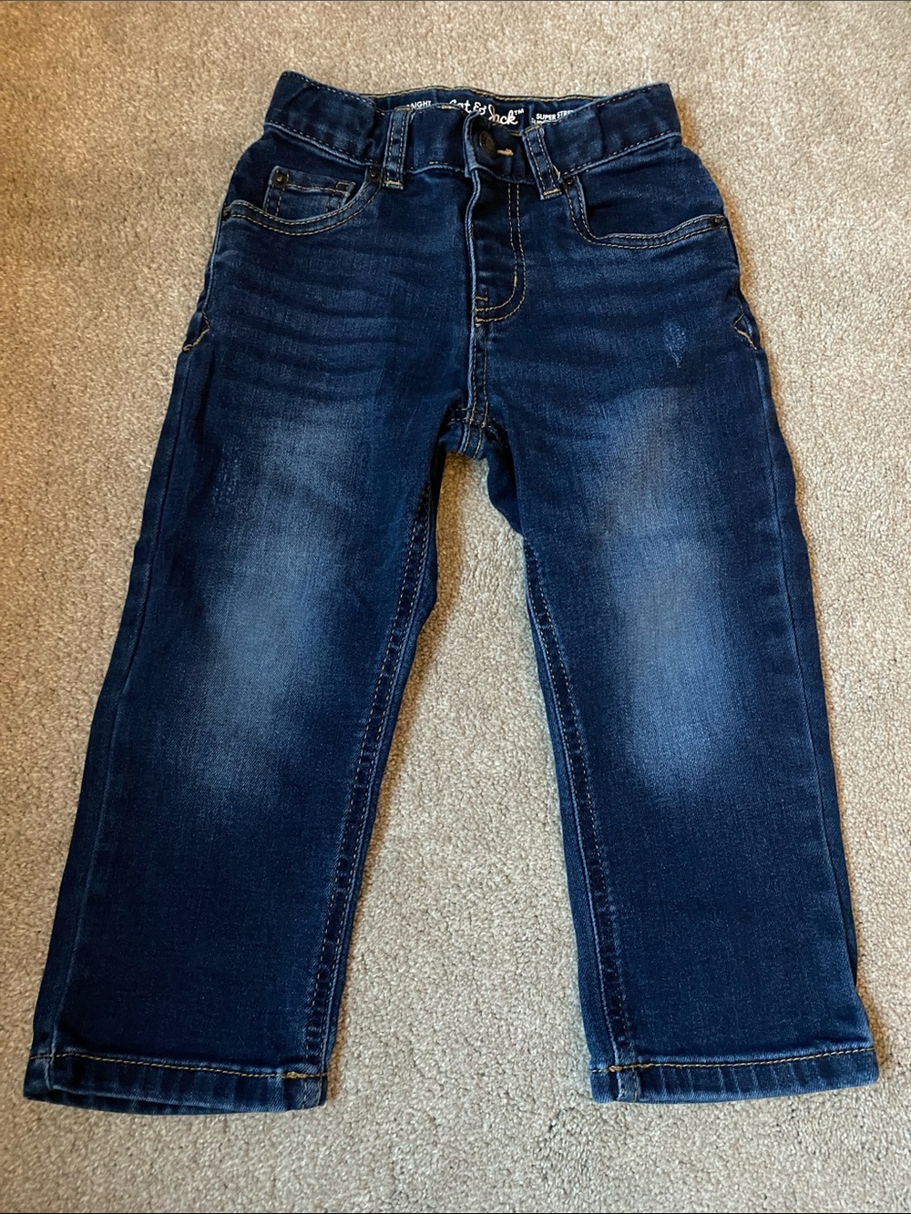 Cat & Jack 3T Dark Wash Relaxed Jeans